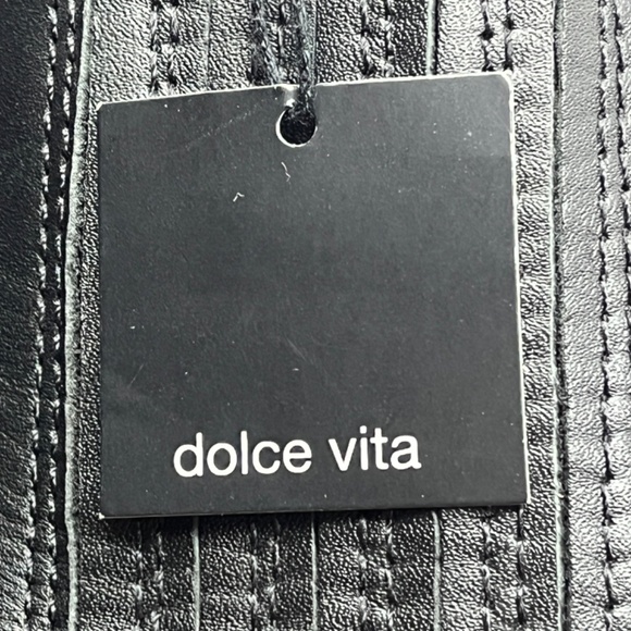 Dolce Vita Black Caster H2O Chelsea Leather Chunky Heel Ankle Boots Size 7 - Picture 11 of 14